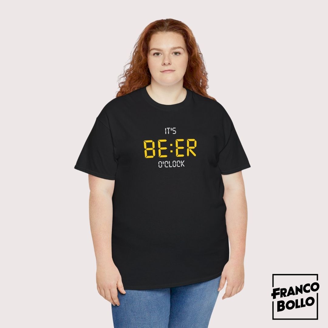 "It's Beer O'Clock - Maglietta Divertente per Amanti della Birra" FrancoBollo.Shop Original clothing Brand