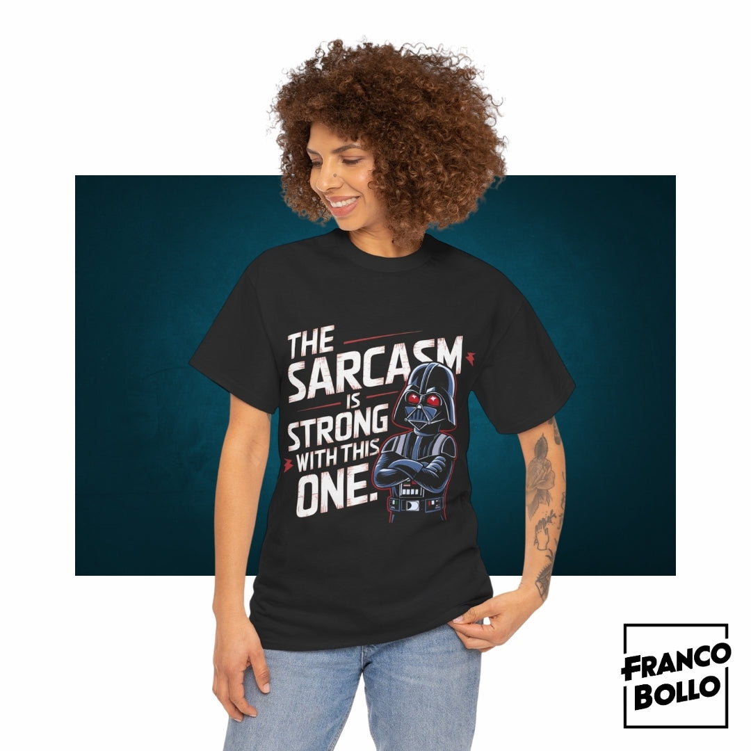 Il Sarcasmo è Forte in Questo - Maglietta Divertente del Cattivo FracoBollo.Shop Original Print On Demand Clothing Brand