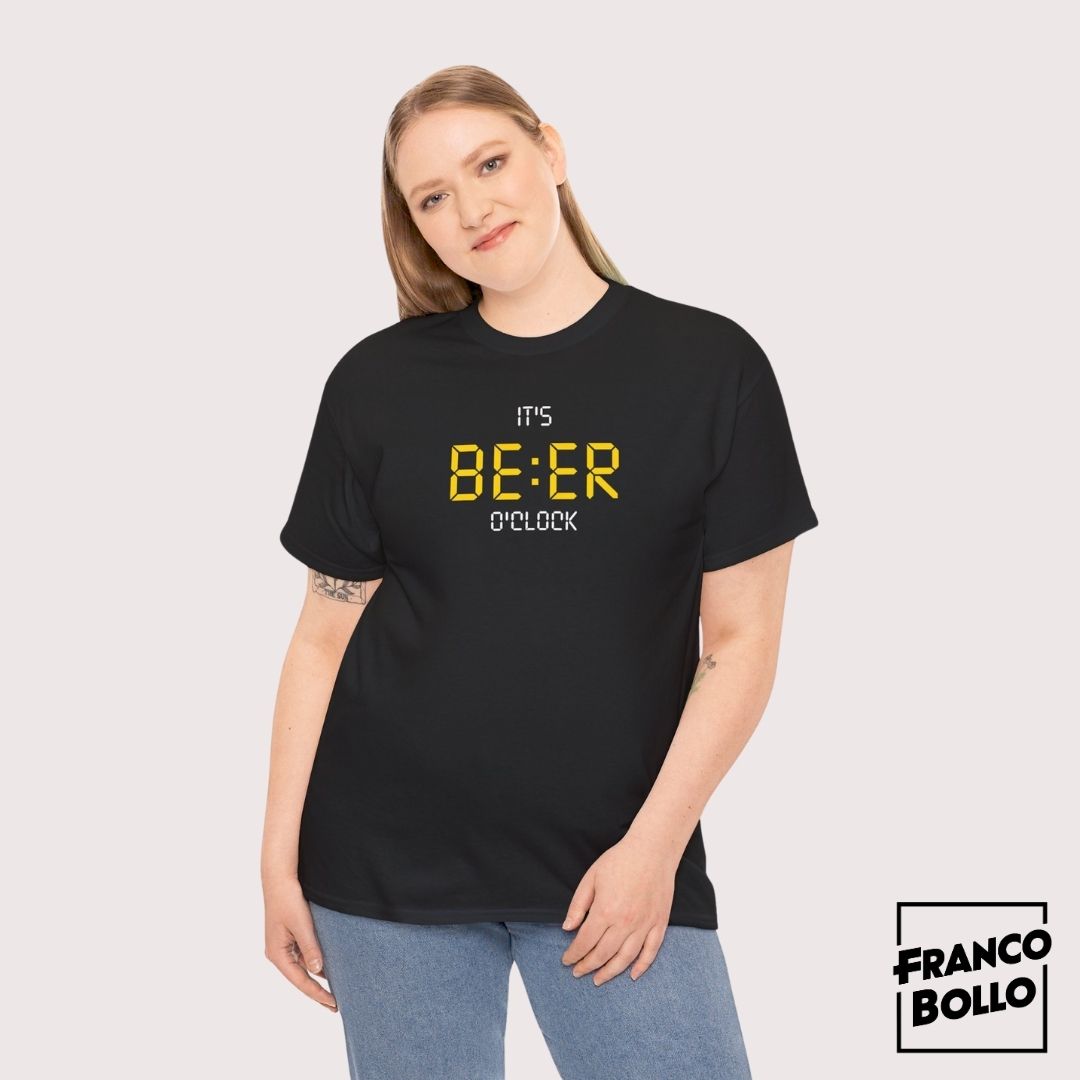 "It's Beer O'Clock - Maglietta Divertente per Amanti della Birra" FrancoBollo.Shop Original clothing Brand