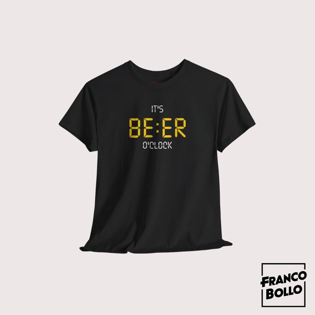"It's Beer O'Clock - Maglietta Divertente per Amanti della Birra" FrancoBollo.Shop Original clothing Brand