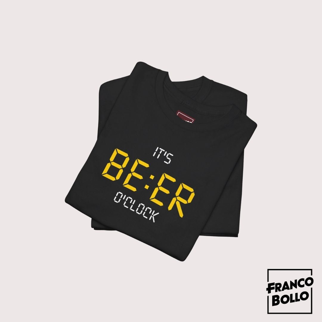 "It's Beer O'Clock - Maglietta Divertente per Amanti della Birra" FrancoBollo.Shop Original clothing Brand