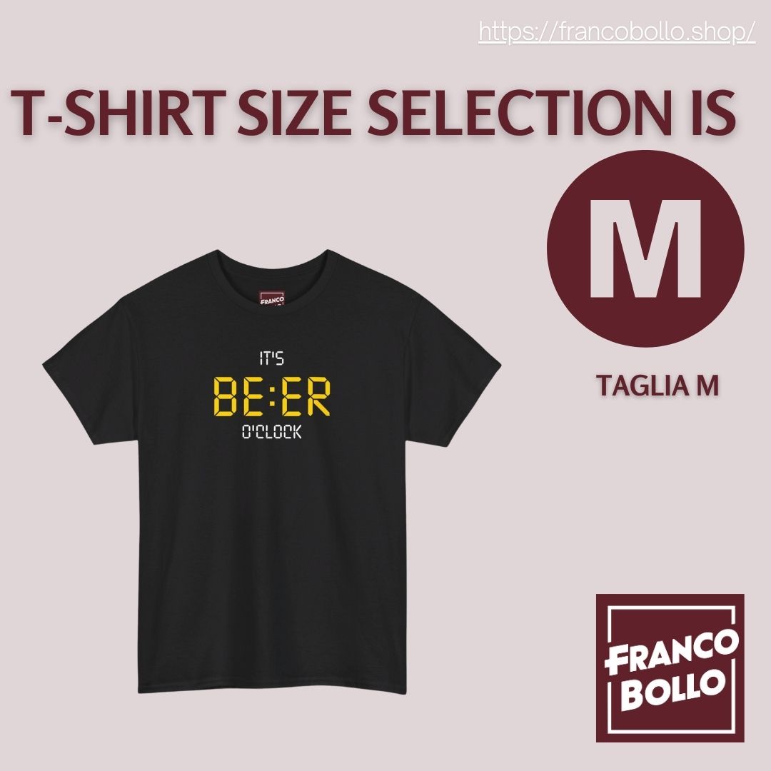 It's Beer O'Clock - Maglietta Divertente per Amanti della Birra