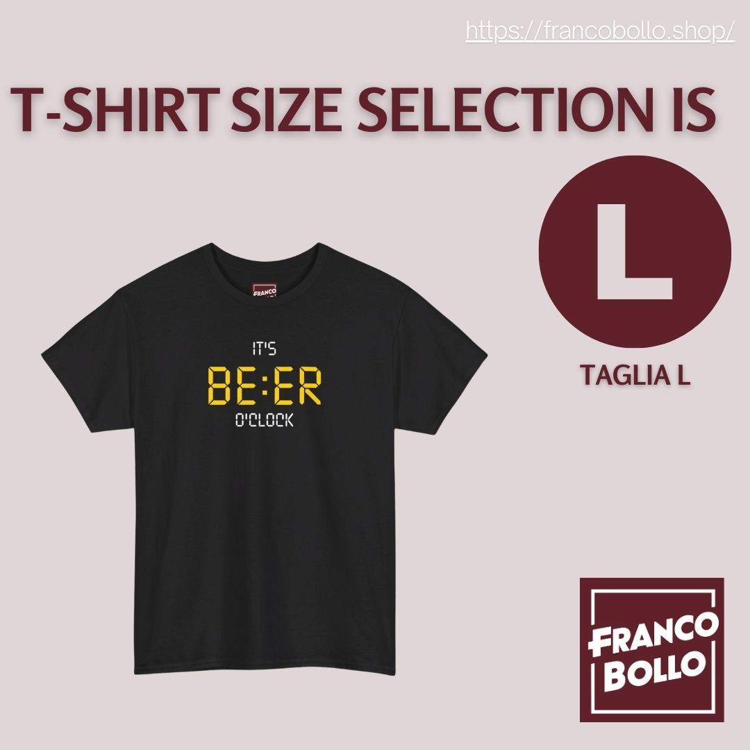 It's Beer O'Clock - Maglietta Divertente per Amanti della Birra