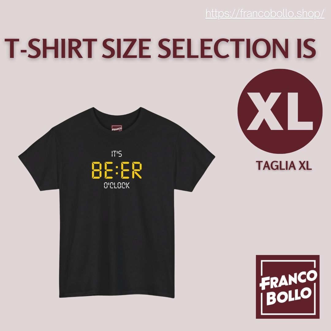 It's Beer O'Clock - Maglietta Divertente per Amanti della Birra