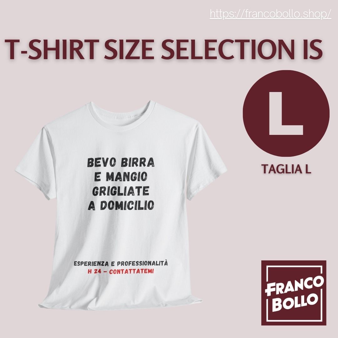 Bevo birra e mangio grigliate a domicilio H24 - Maglietta Divertente