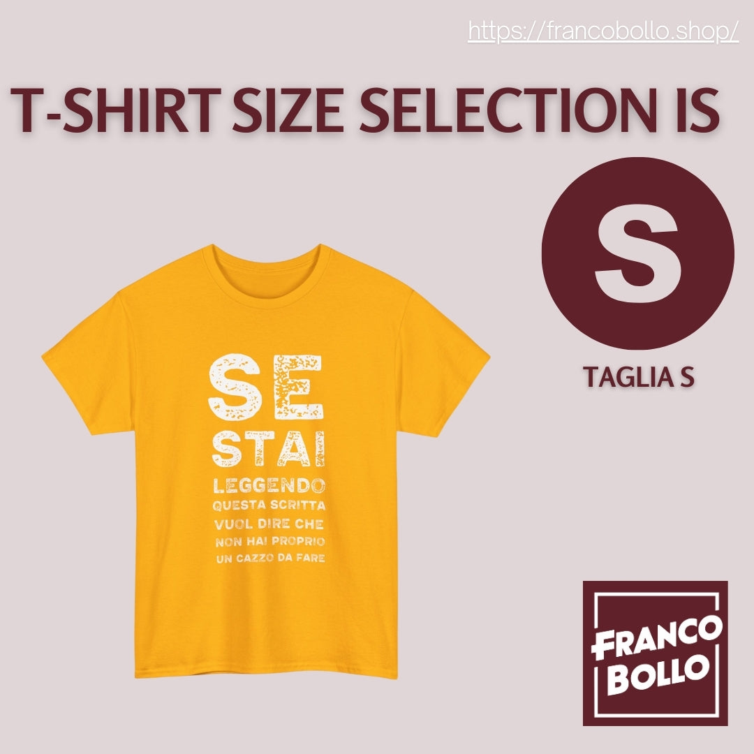 T-Shirt Divertente Uomo Donna – “Se Stai Leggendo Questa Scritta Vuol Dire Che Non Hai un Cazzo da Fare” Maglietta Ironica Italiana