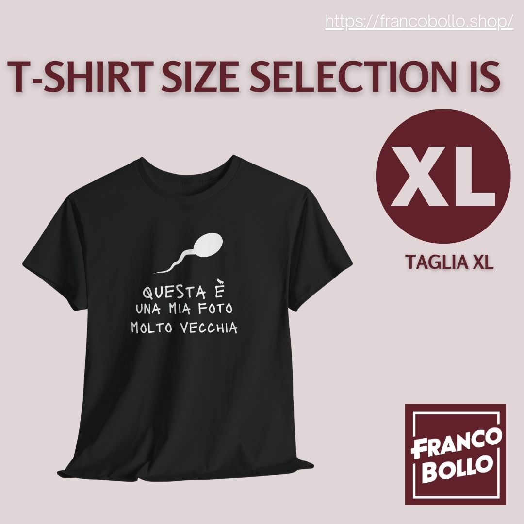 Questa è una Mia Foto Molto Vecchia - Maglietta Divertente con Spermatozoo - FrancoBollo.Shop Original Print On Demand Brand
