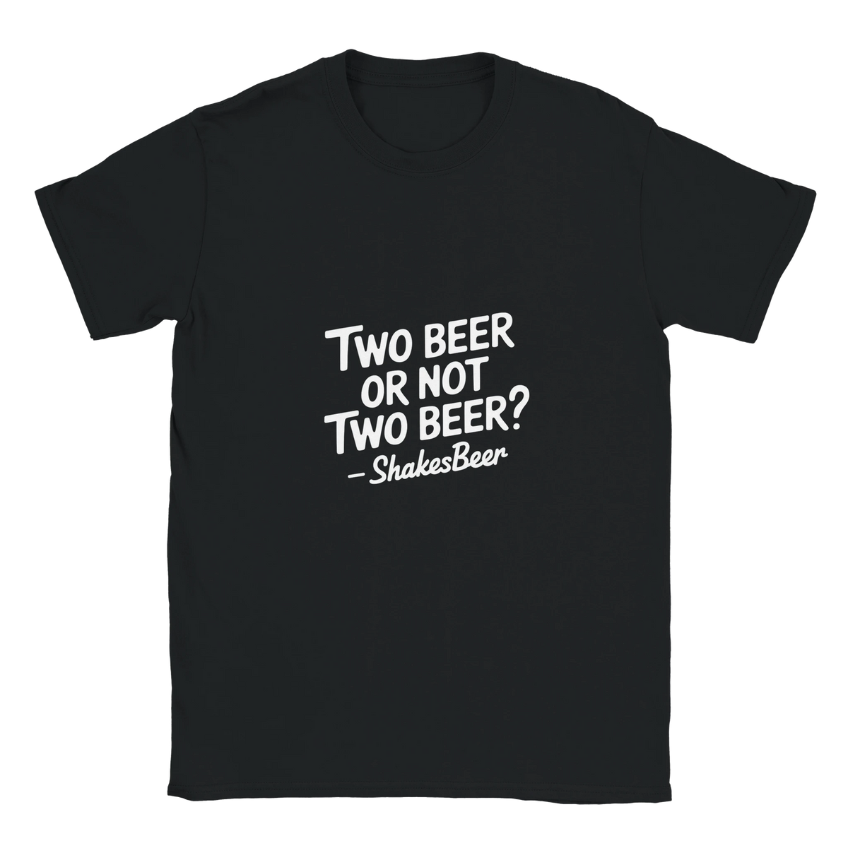 Two Beer or Not Two Beer? – maglietta nera, vista frontale