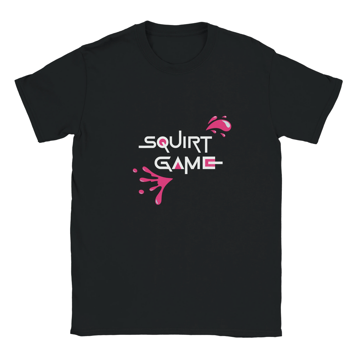 Maglietta "Squirt Game" – maglietta nera, vista frontale