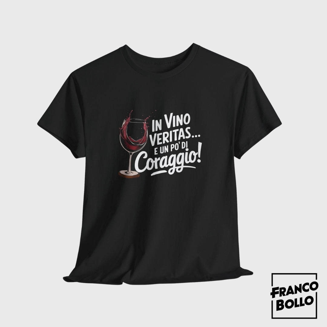 In Vino Veritas - Maglietta Divertente per Amanti del Vino - FrancoBollo.Shop Original Clothing Brand