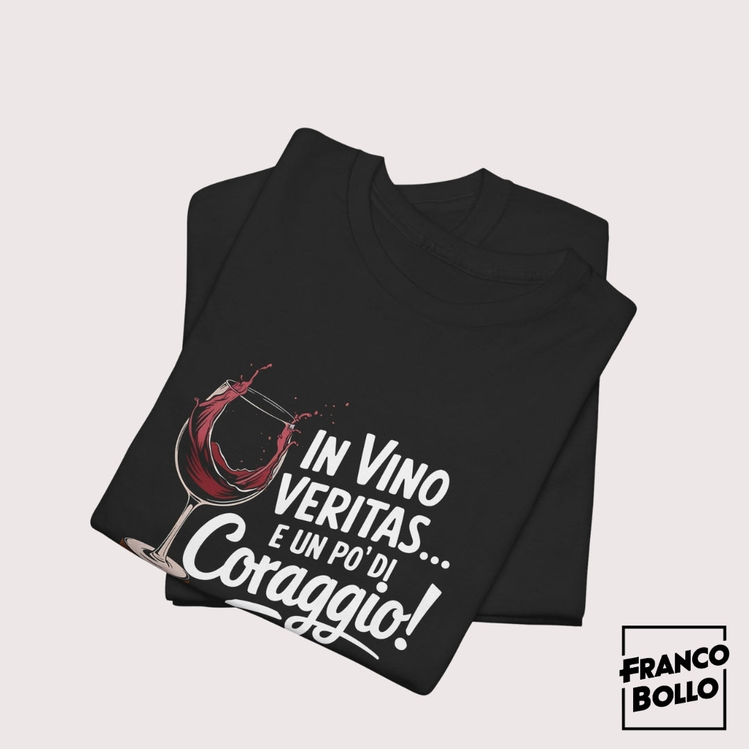 In Vino Veritas - Maglietta Divertente per Amanti del Vino - FrancoBollo.Shop Original Clothing Brand