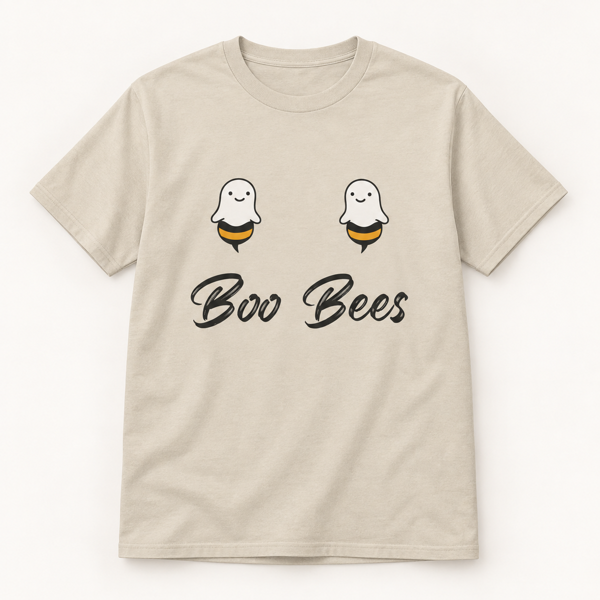 Boo Bees – maglietta color sabbia, vista frontale